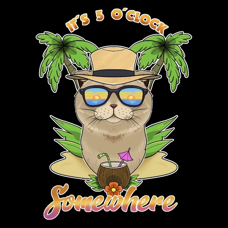 It Is 5 OClock Somewhere Drinking Scottish Fold