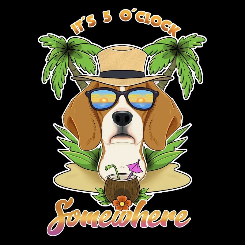 It Is 5 OClock Somewhere Drinking Beagle