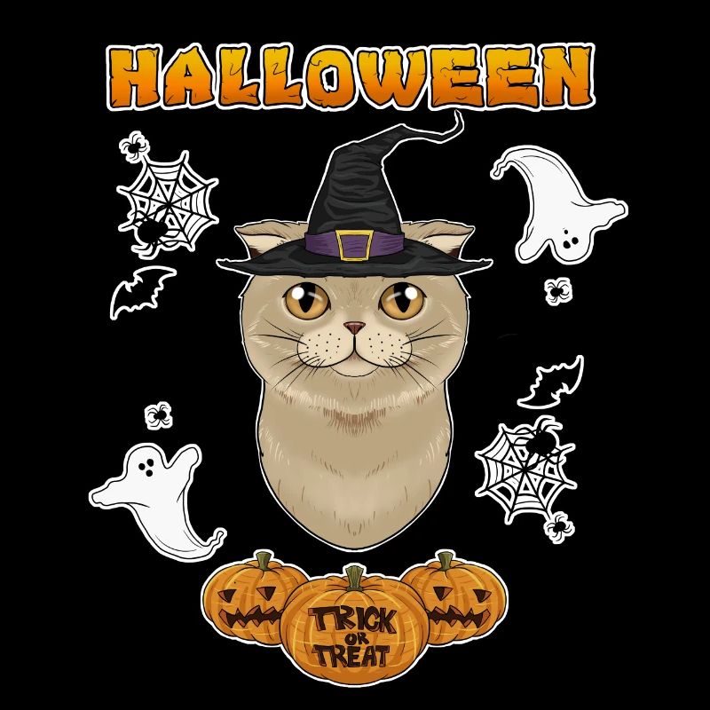 Scottish Fold Cat Lover I Joyeux Halloween