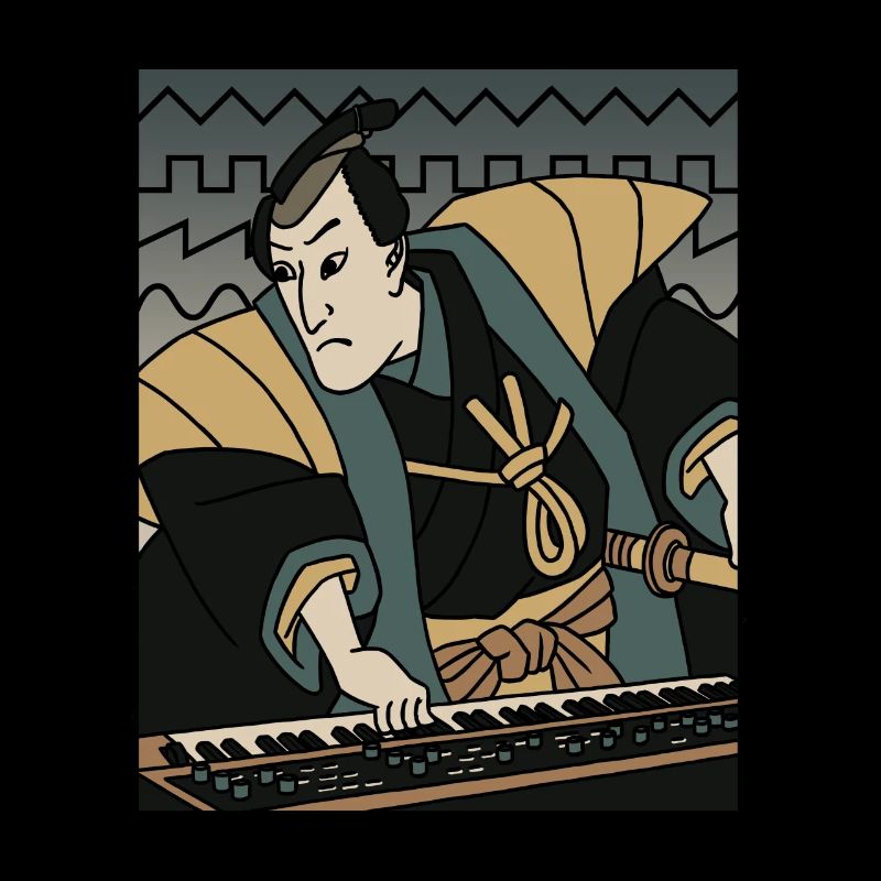 Synth Techno Musik Funny Samurai Synthesizer