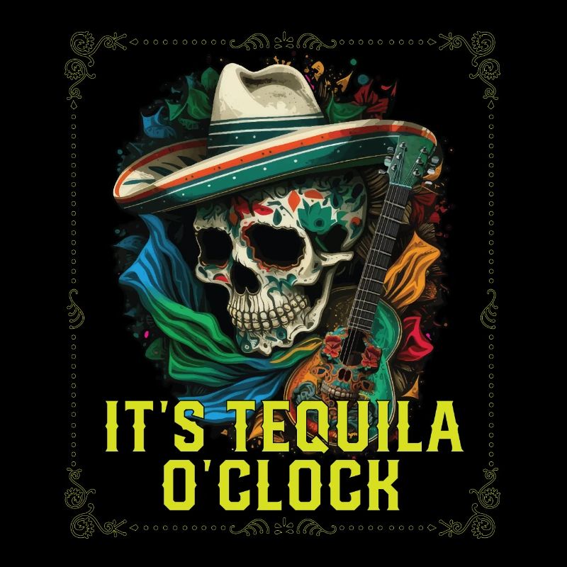 It's Tequila Oclock Alcoholic Tequila Drinker