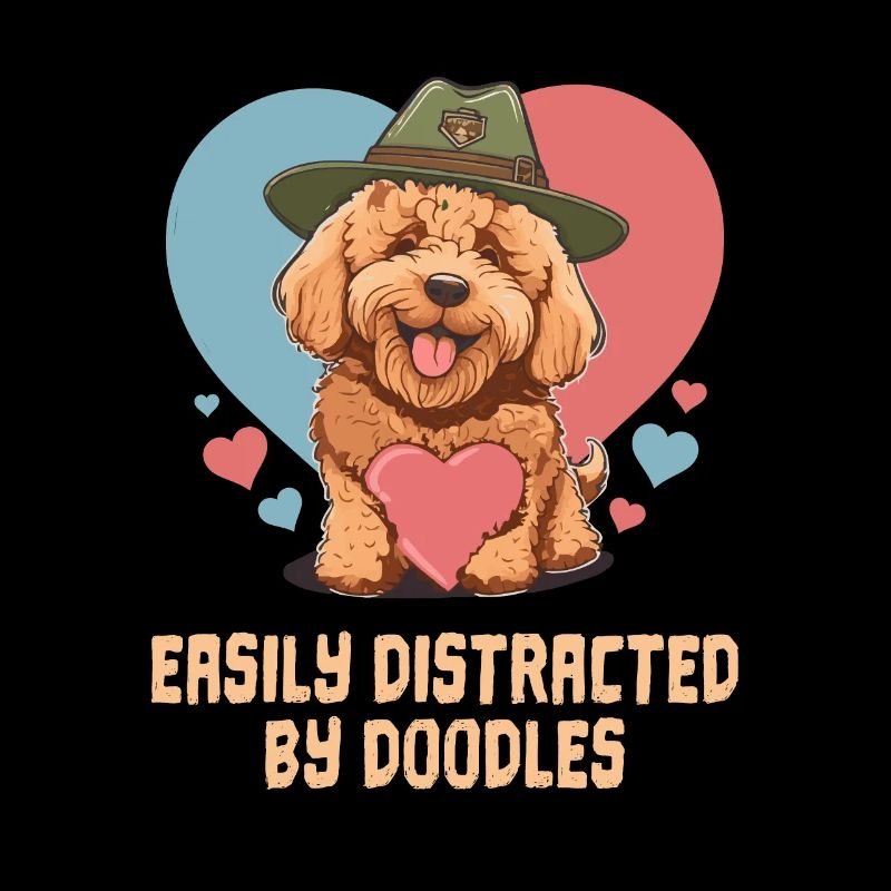Facilement distrait par Doodles Goldendoodle Dad