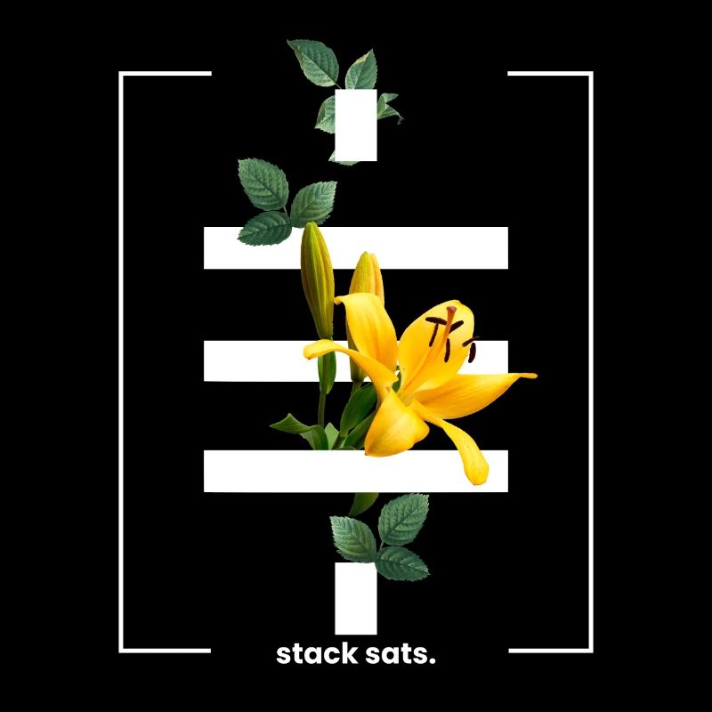 Blumen Bitcoin Crypto Satoshis Symbol 21