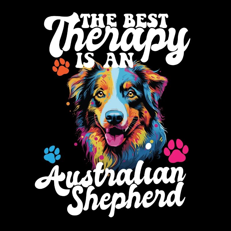 Australian Shepherd Pop Art & Dog Lover & Splash