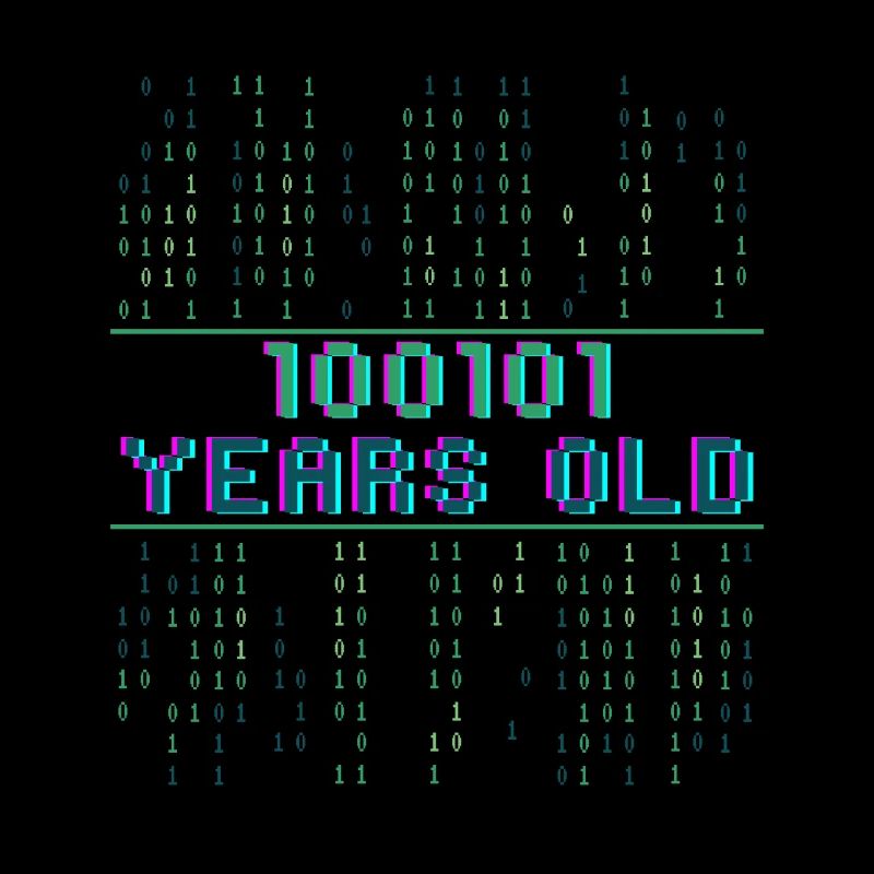 37. Geburtstag 37 Jahre alt Binärcode Informatik