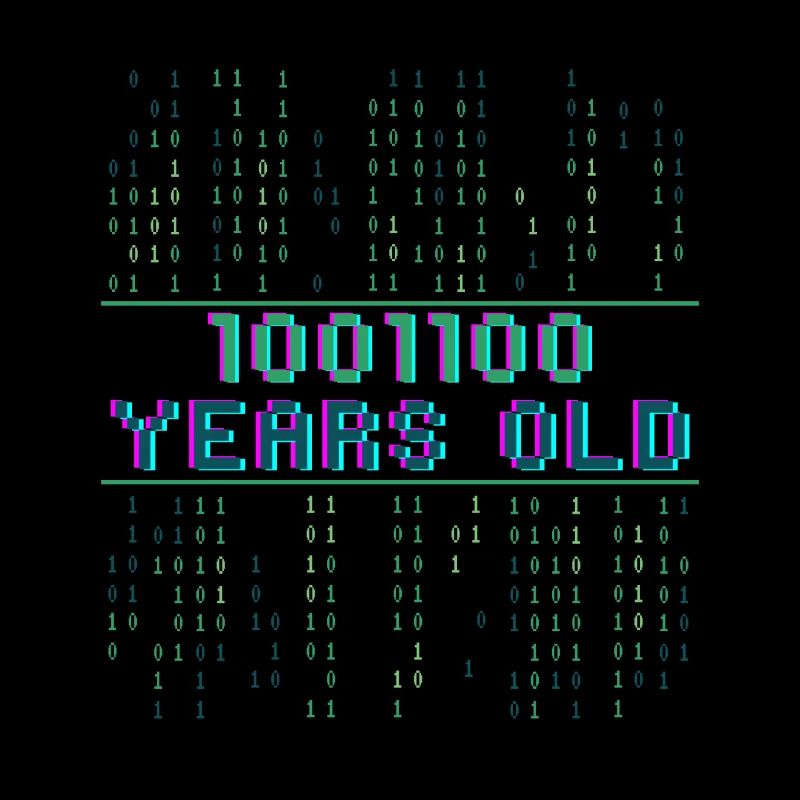 76. Geburtstag 76 Jahre alt Binärcode Informatik