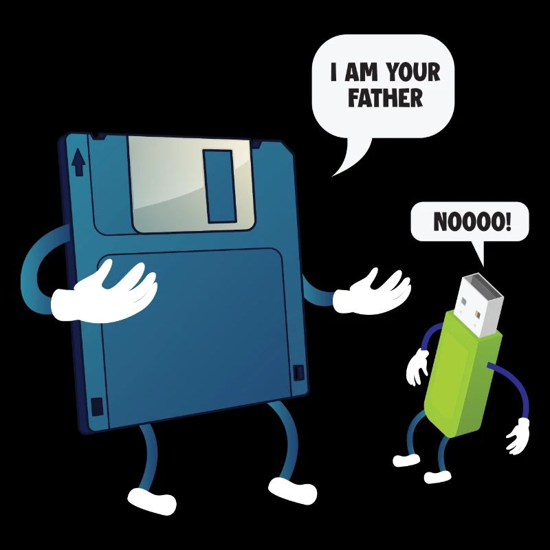 Father _ Son Floppy Disk ... Programmers & Nerd