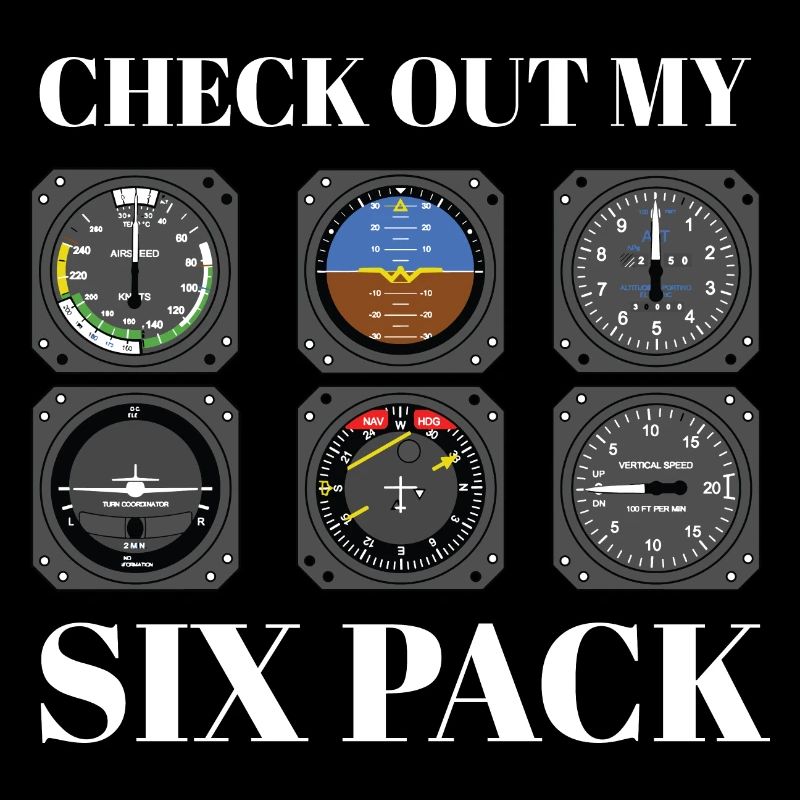 Funny Pilot Six Pack Aviation Flight Simulation