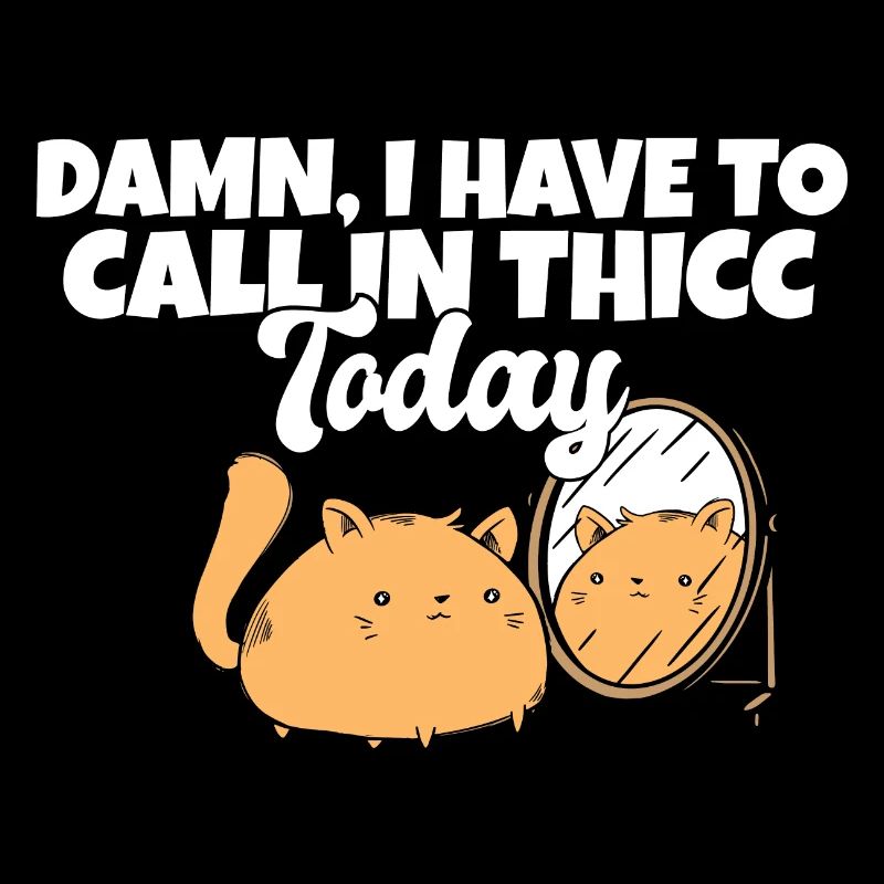 Merde, je dois appeler Thicc aujourd’hui Jeu de mots drôle de chat
