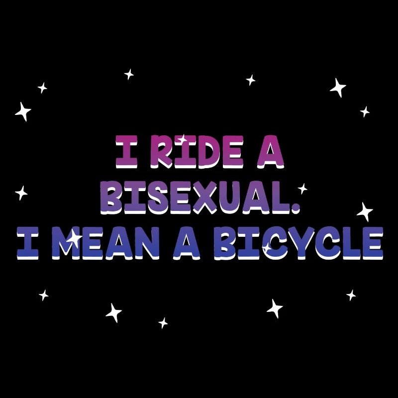 I Ride a Bisexual Bicycle Pun Bi Pride Joke LGBTQ