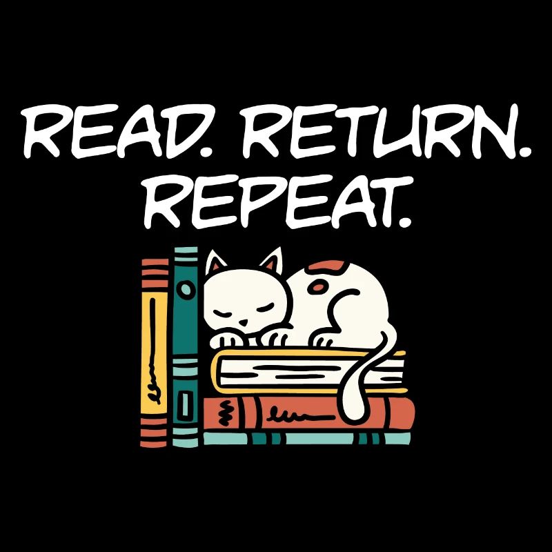 Library Worker Librarian Read Return Repeat Book
