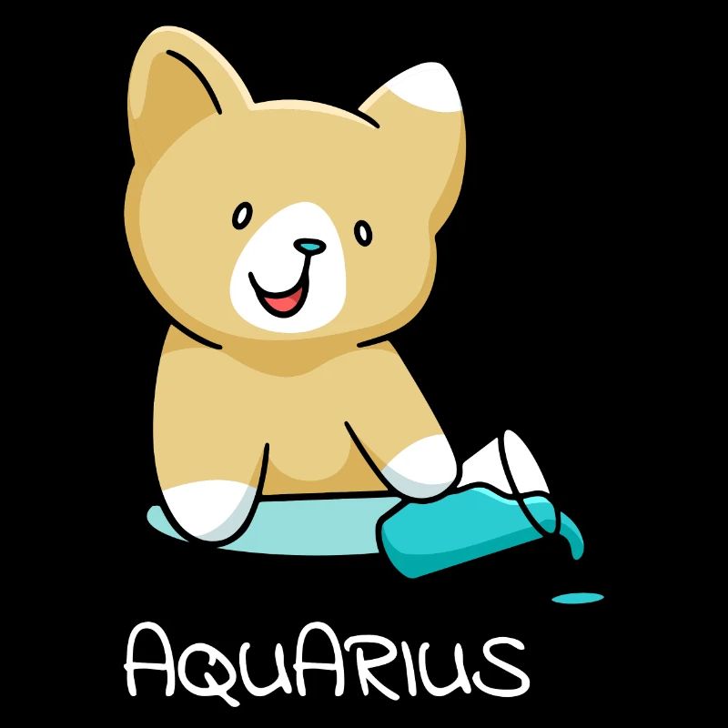 Sternzeichen Wassermann Katze Aquarius Geschenk