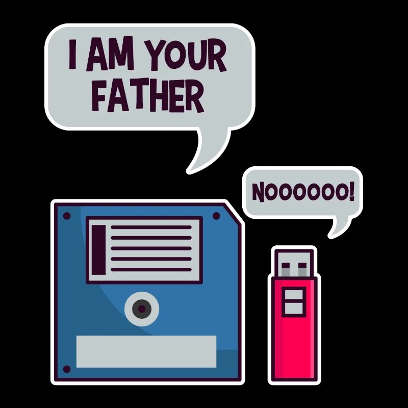 USB Floppy Disk Geek Shirt Computer Nerd lustig