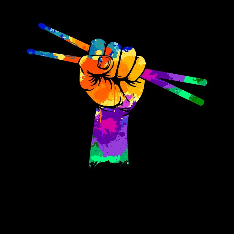 Schlagzeuger Drumsticks Faust Geschenk