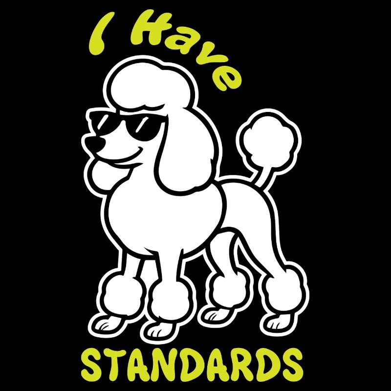 Expressive poodle with sunglasses