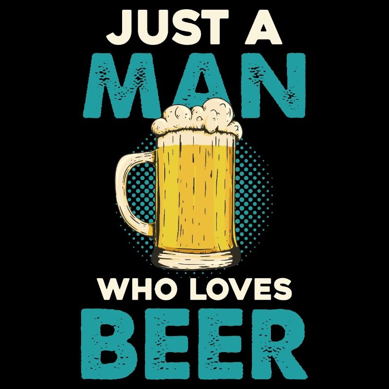 Nur ein Mann, der Bier liebt