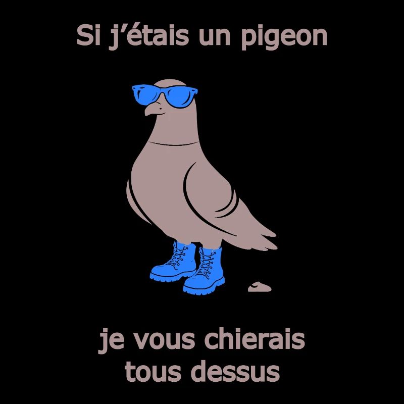 Provocative Pigeon Boots Light Blue Humor