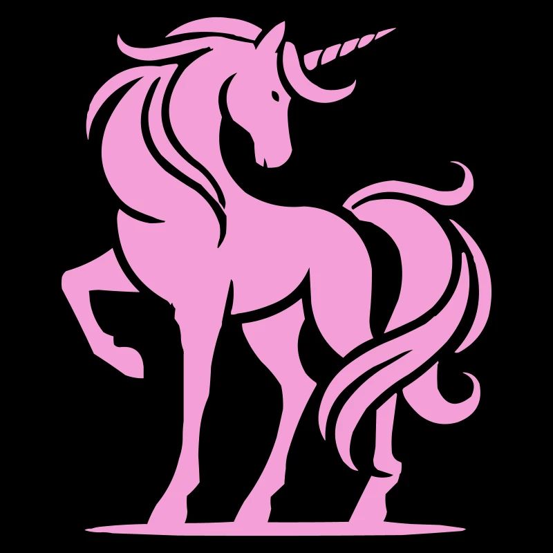 Rosa Einhorn-Silhouette