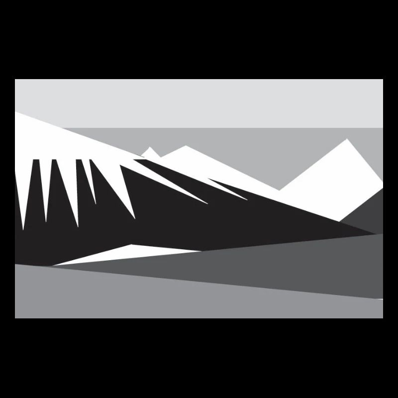 Geometic mountain silhouette