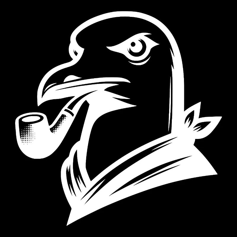 Mouette avec sifflet dans le style de dessin animé