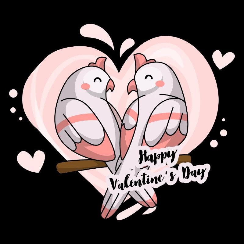 Oiseaux motif Saint-Valentin