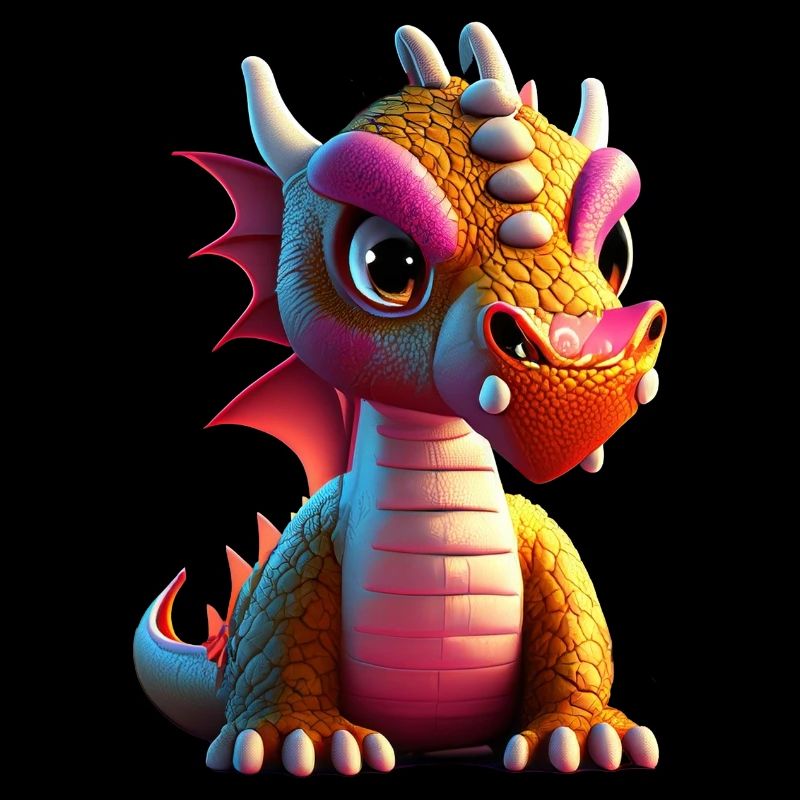 mignon petit bébé dragon drôle