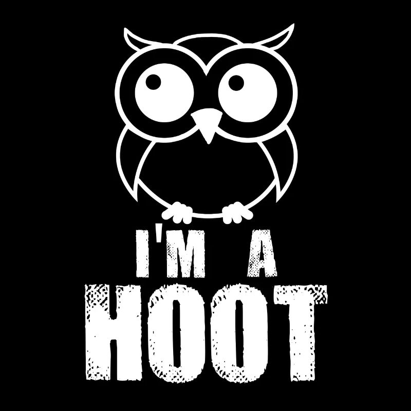 Ich bin ein Hoot! Lustiger netter Vogel-Raubvogel der niedlichen Eule