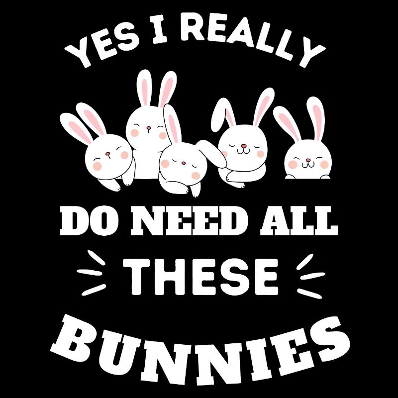 Whimsical Bunny Squad Tee Design
