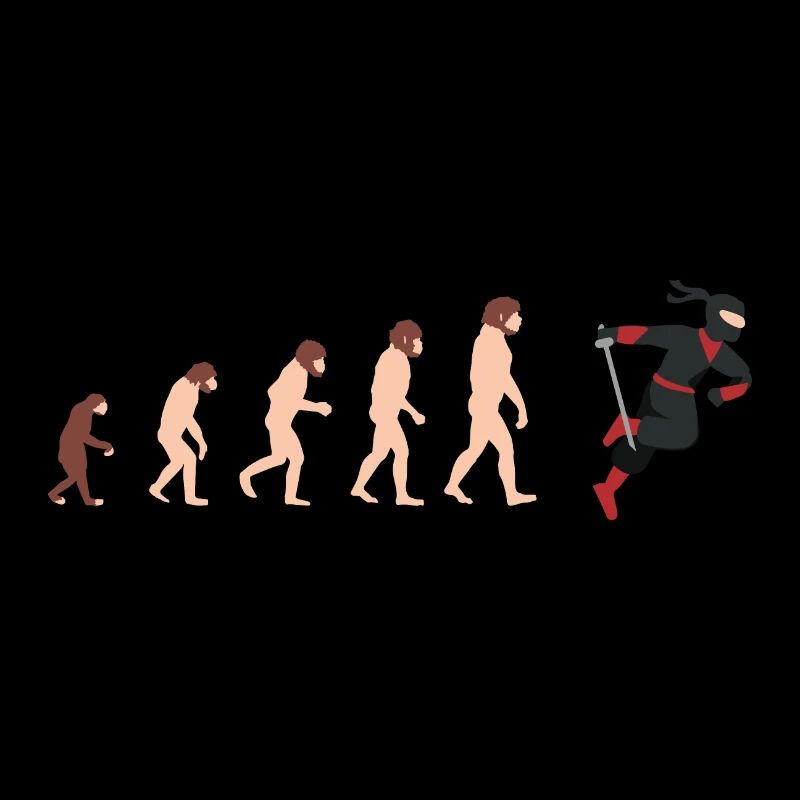 Idée de cadeau drôle de fan d'évolution humaine Ninja