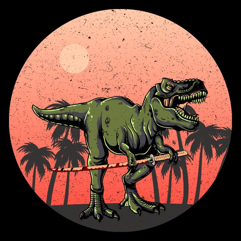Samurai T Rex - Cool Dino with Samurai Sword