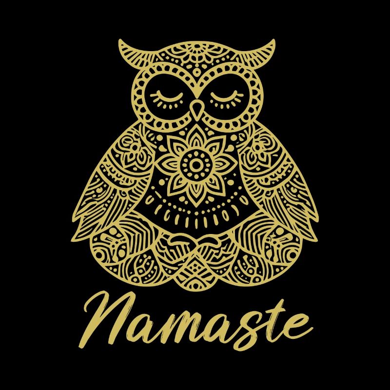 Namaste Eule Mandala