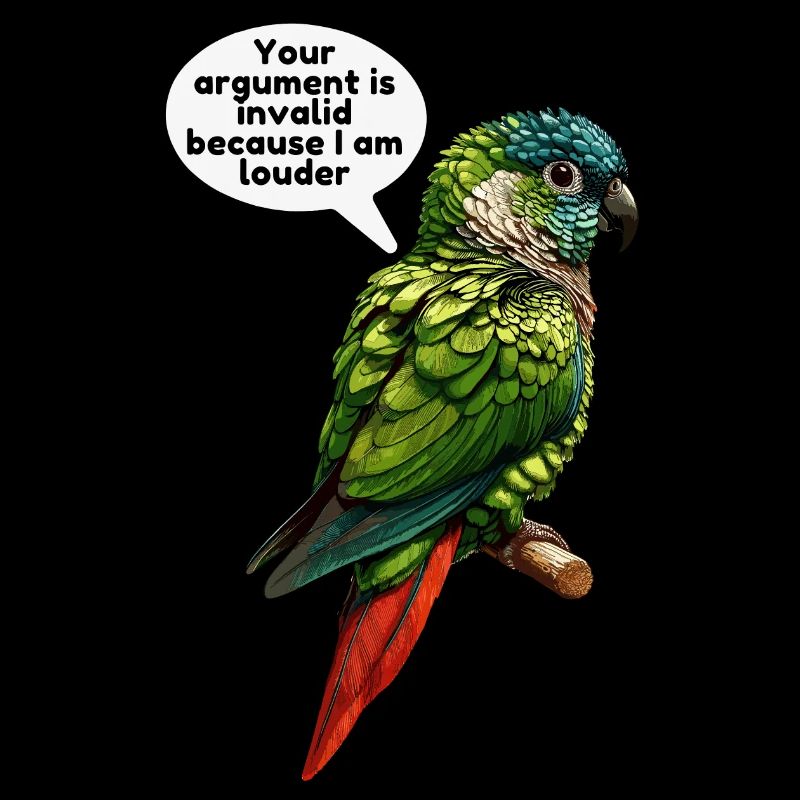 Joues vertes Conure Meme Drôle Conure Perroquet