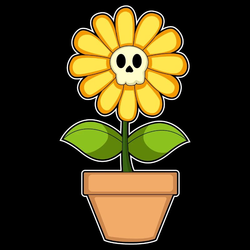 Crâne de fleur Halloween