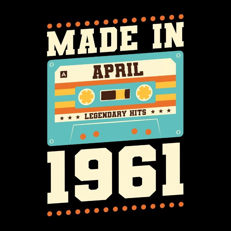 62e anniversaire Avril Né 1961 Idée cadeau