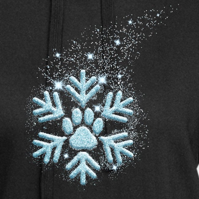 Vorschau: dog paw snowflake - Hoodie-Kleid