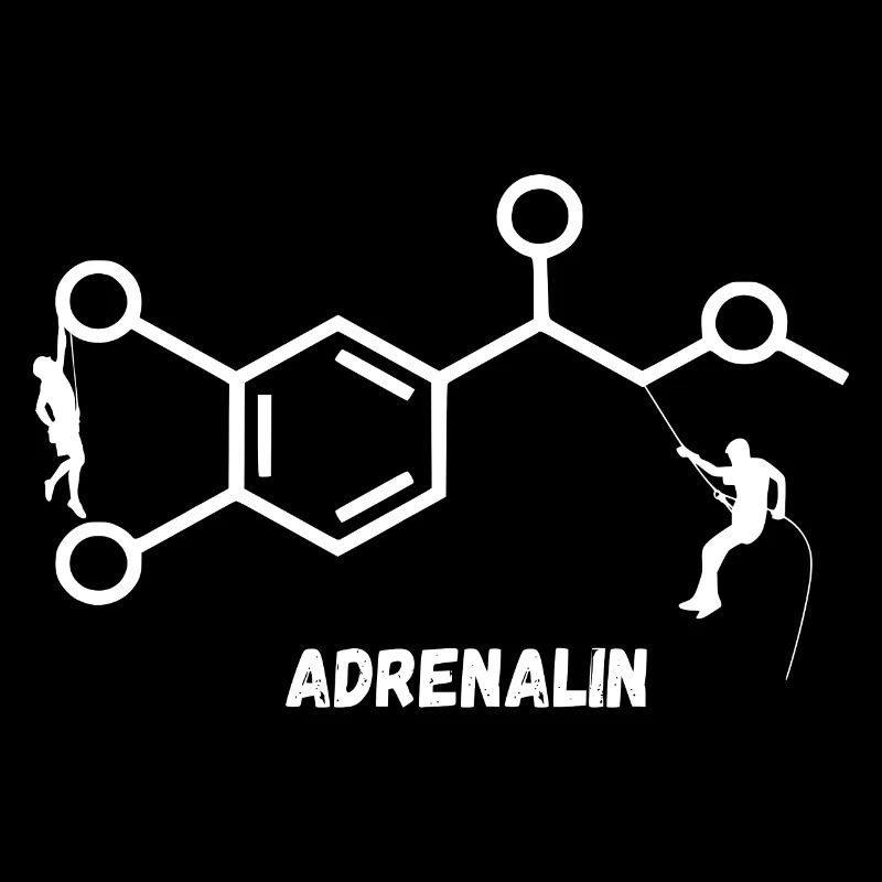 Adrenaline Structural Formula with Climber