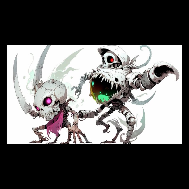 Anime full shotstyle d’illustration d’animal du corps entier