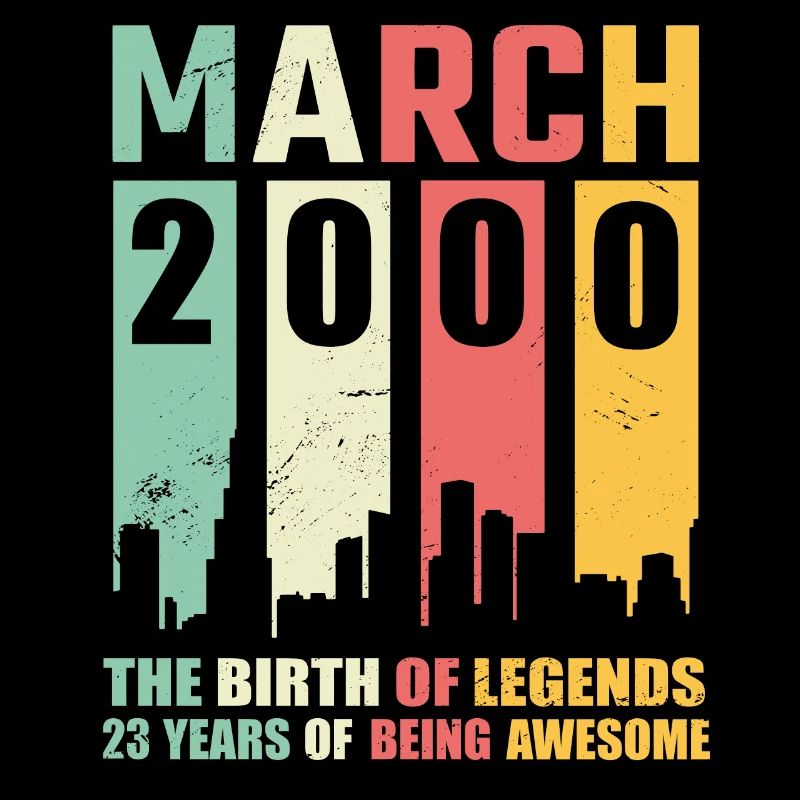 23e anniversaire Mars Né en 2000 Idée cadeau