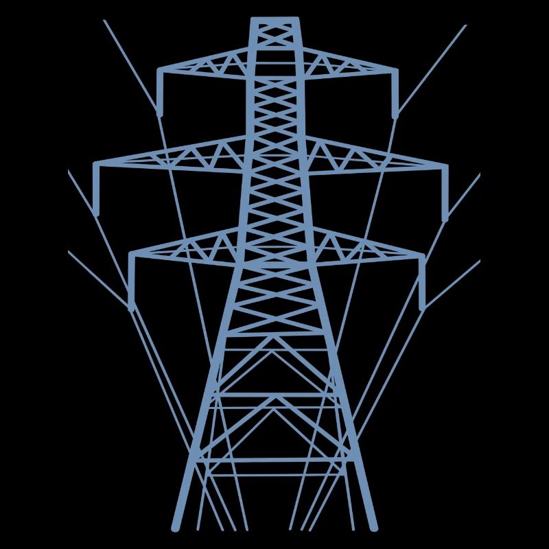 Silhouette de poteau électrique blanc