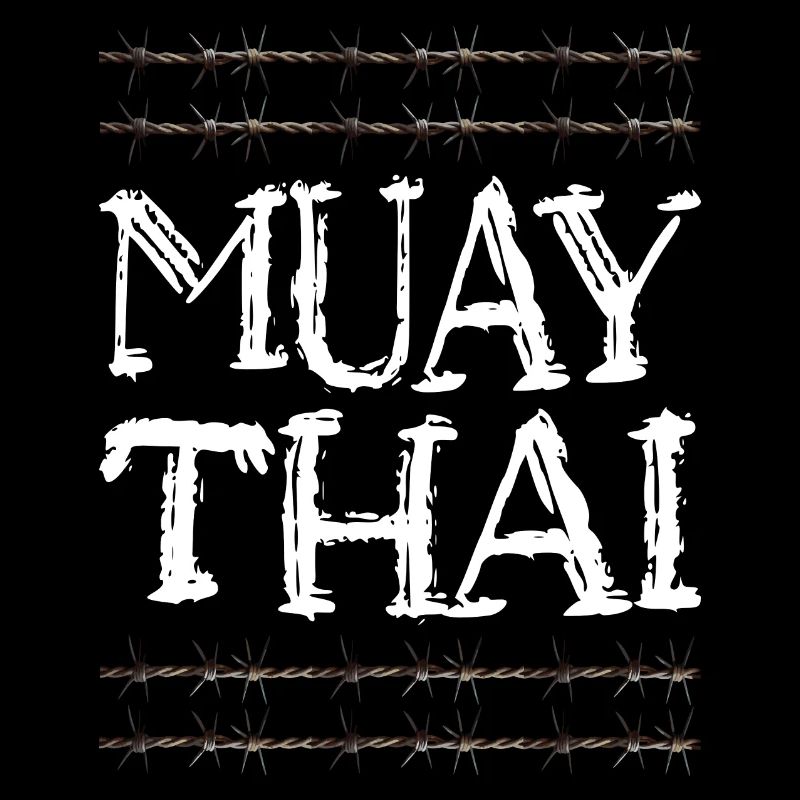 Muay Thai Design - cooles Design mit Stacheldraht.