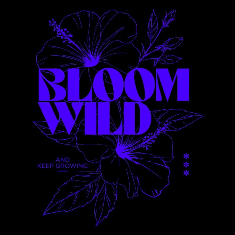 Bloom Wild Floral Typographie Design