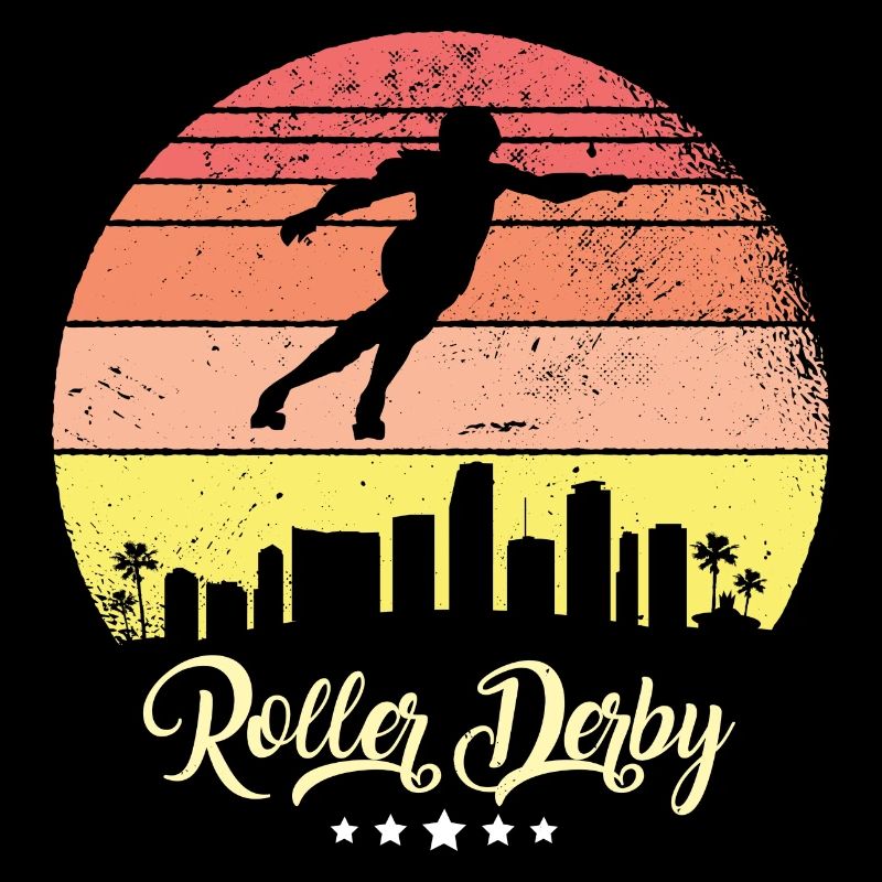 Roller Derby Inline Skates Vintage Retro Sunset