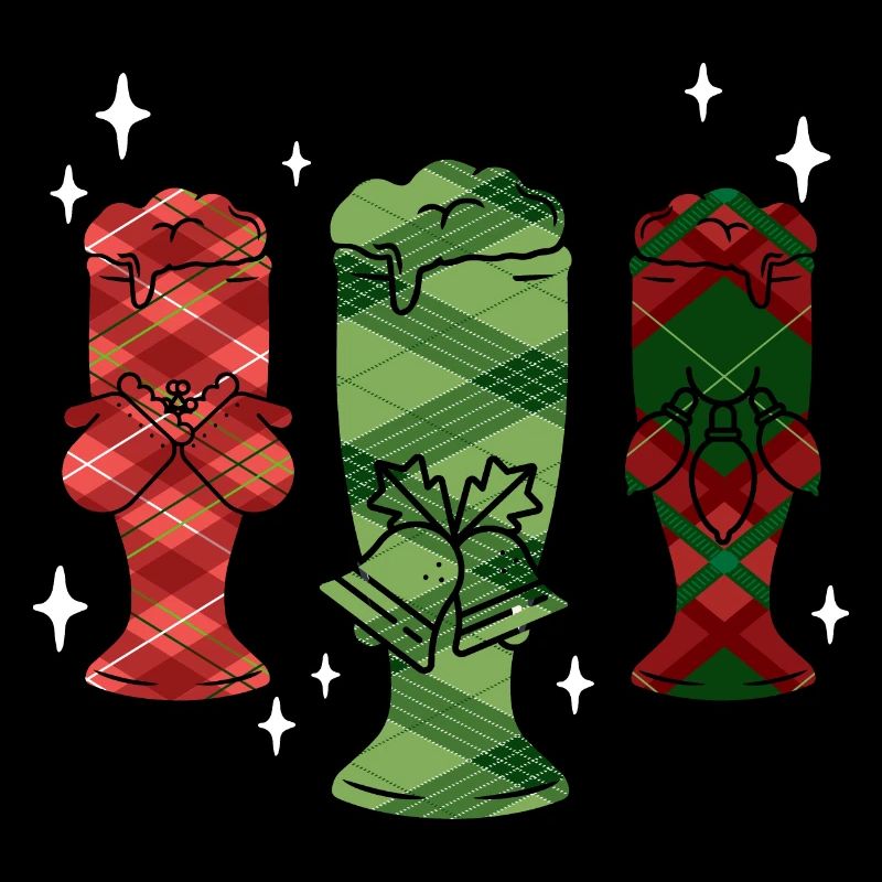 Bier Weihnachtsmann Schneemann Weihnachts