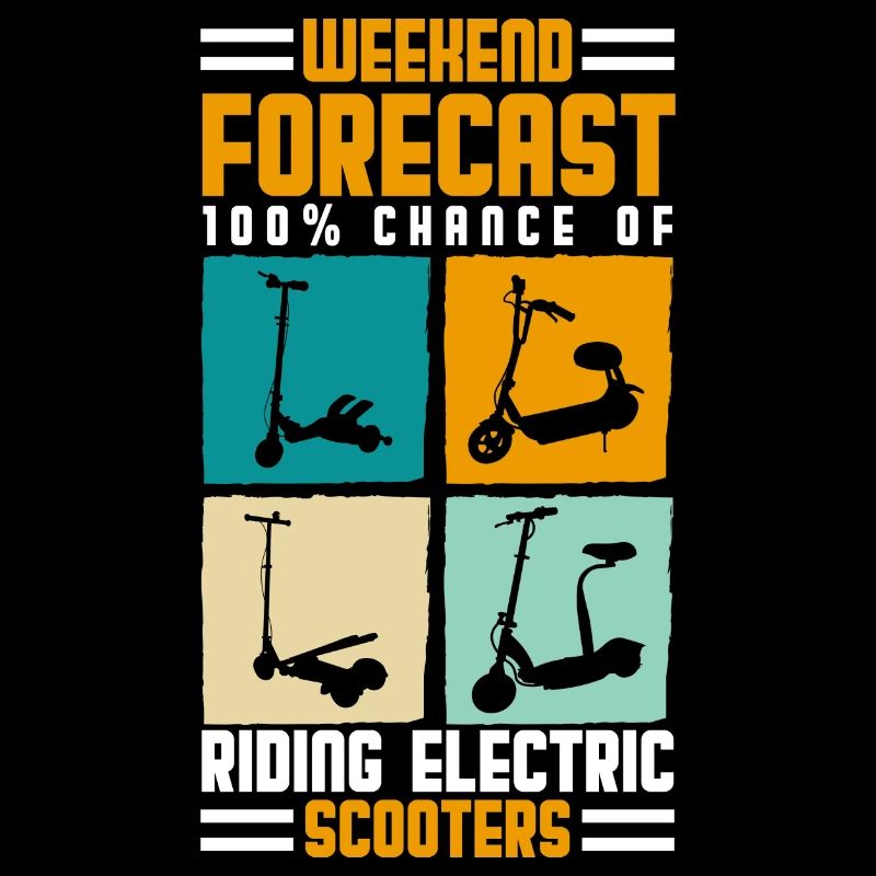 Rollerfahrer Elektrisch E-Roller Hybrid