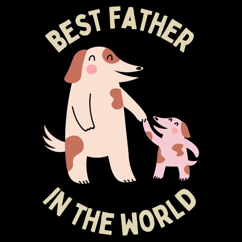 Nummer eins Vater Vater Hund Welpen Juni Juli Mutter