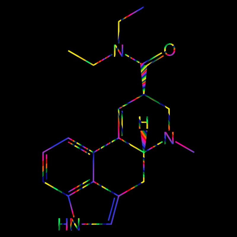 LSD Molécule d’acide lysergique diéthylamide Formule structurelle