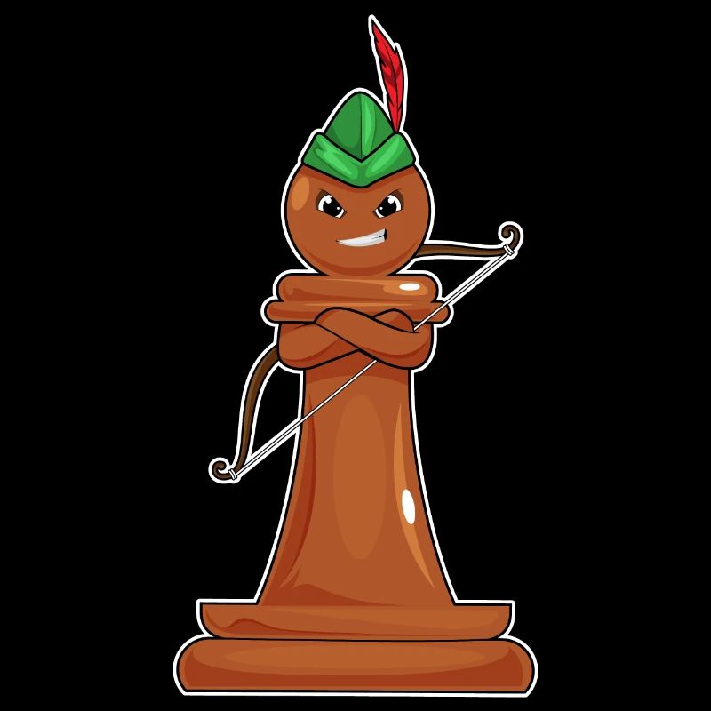 Schachfigur Bauer Bogenschütze Schach