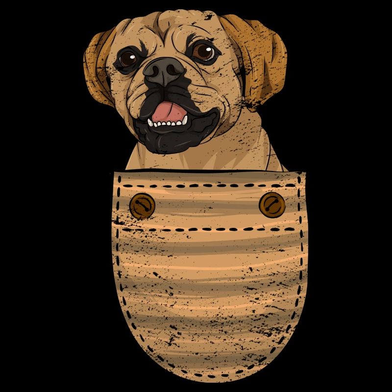 Hundefreund Hunde Brusttasche Geschenk Puggle