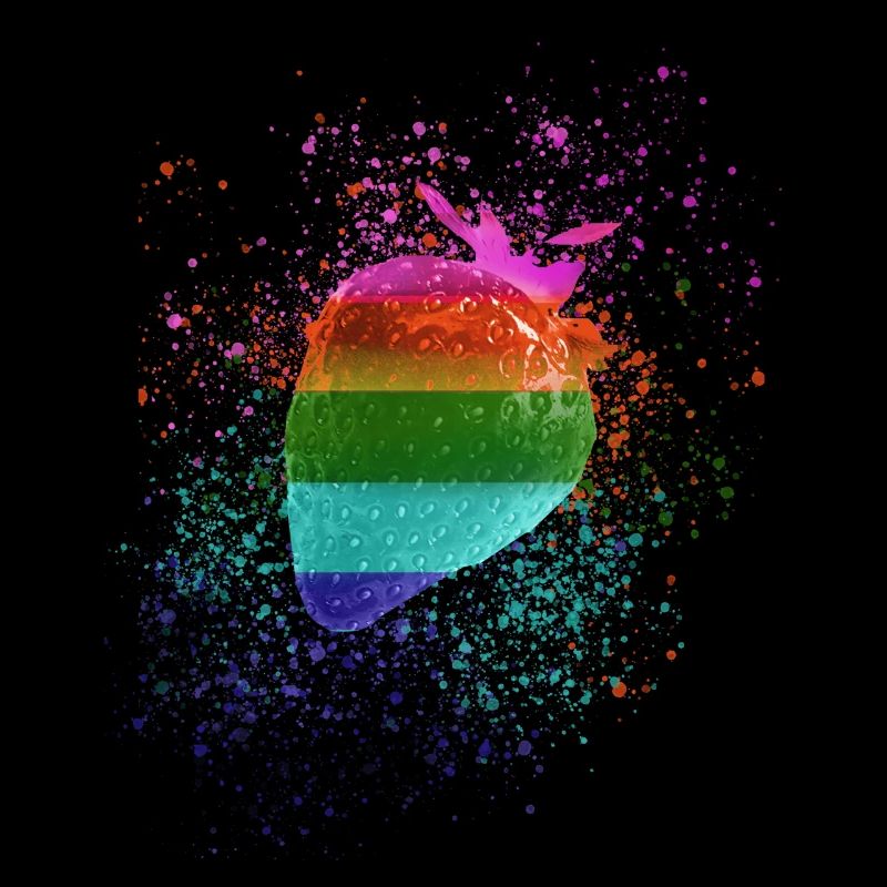 Erdbeere,bunt, popart, graffiti,Regenbogen,LGBT