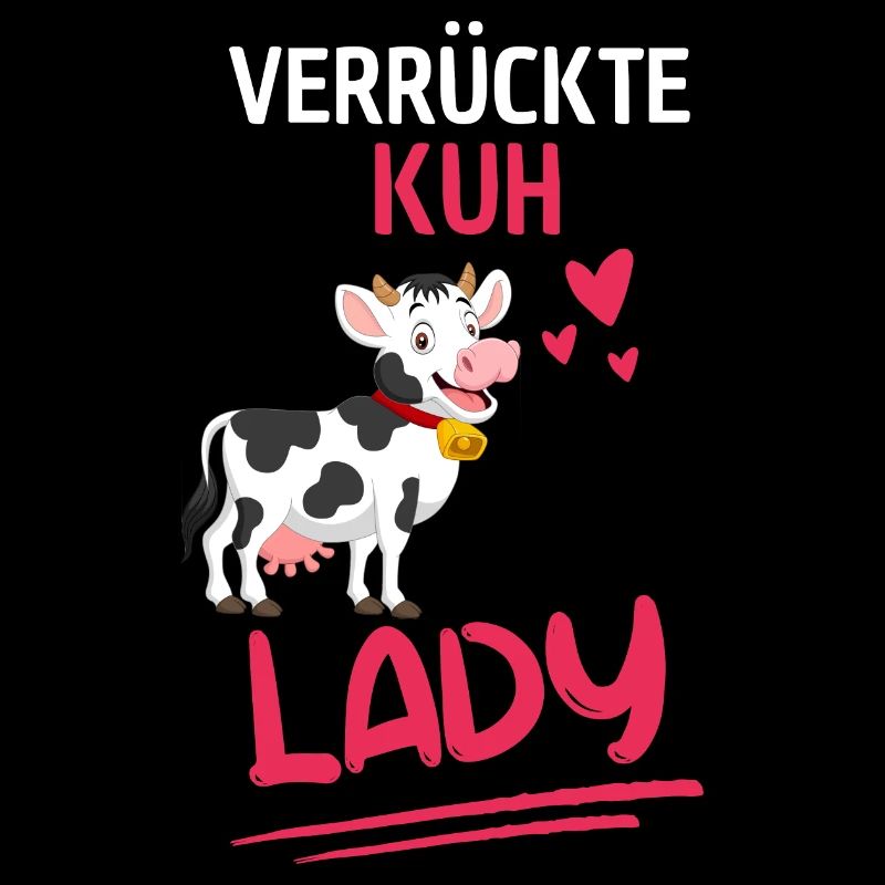 Verrückte Kuh Lady Geschenk Frauen Bauer Tier Kuh